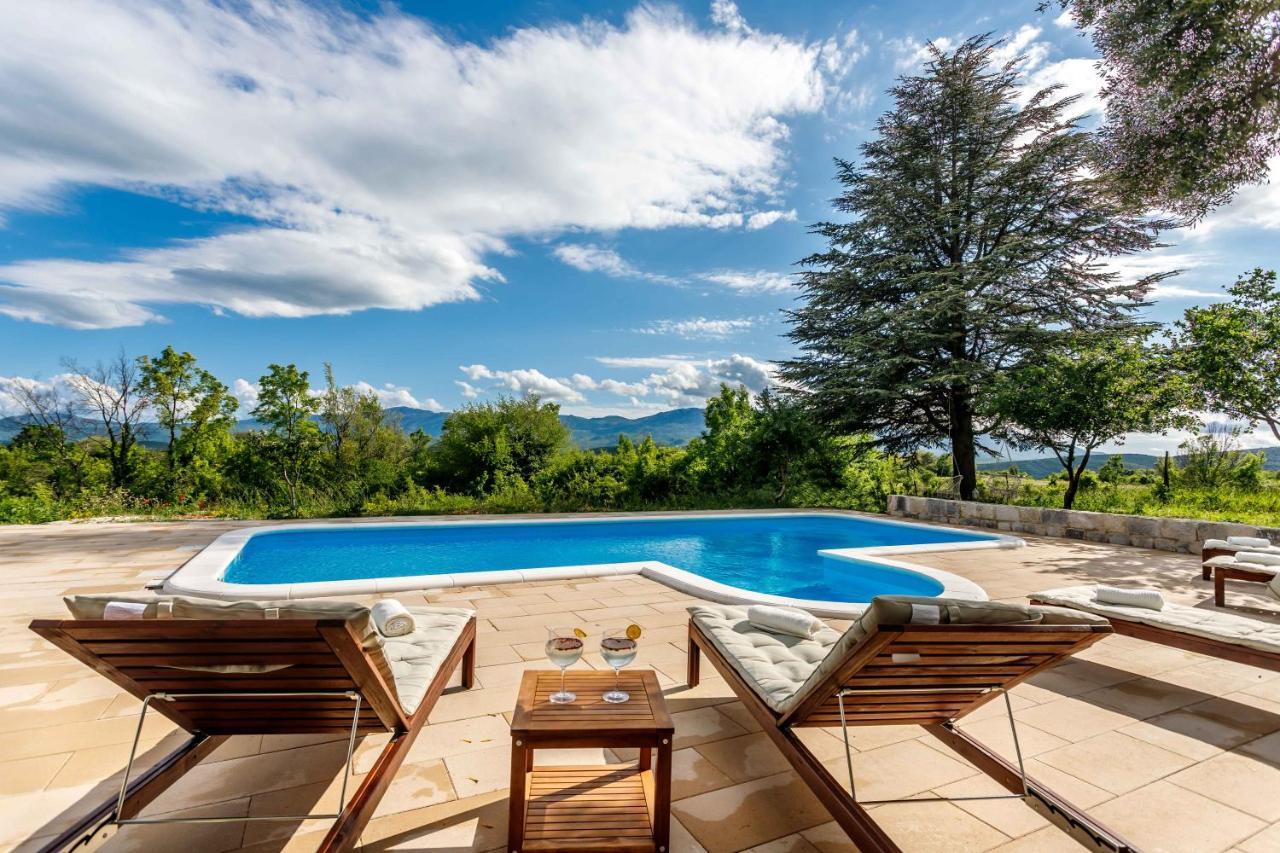Вилла Casa Di Oliva-House With Heated Pool & Jacuzzi In Trilj, Croatia Экстерьер фото